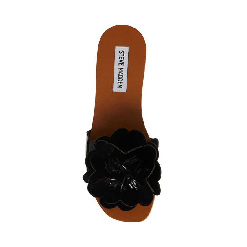 Sandalias Planas Steve Madden Chelsea Mujer Negras | ES EV0912